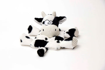 FAIRE - Steel Dog Dog Toys Cow Barnyard Buddies CUTE Dog Toys for Small Dogs